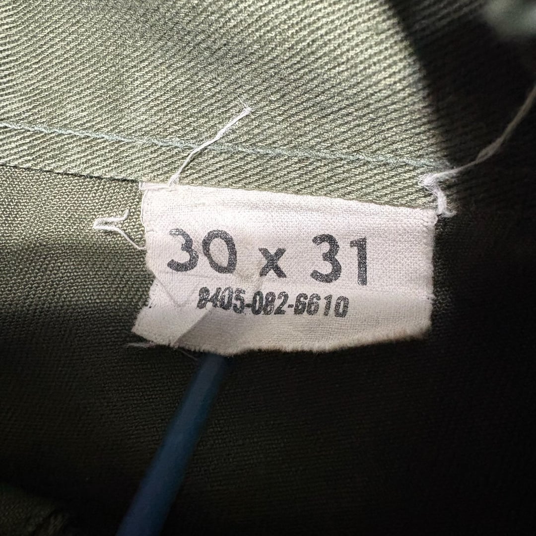 Vtg 60s Og 107 Sateen Pants Type 1 Fatigues Trousers 36/30 Vietnam Us Army — image 3 of 8